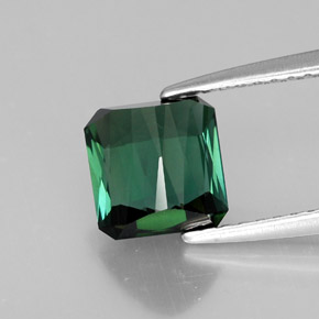 Turmalina verde natural de 1,84 ct, corte esmeralda, VVS