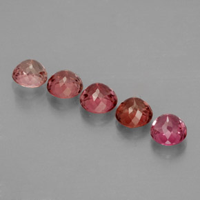 Gemas de turmalina multicolor natural de  ct, corte redondo, VVS-VS