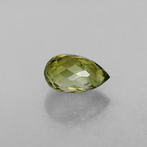 Turmalina verde natural de 0,72 ct, briolette, VS-SI