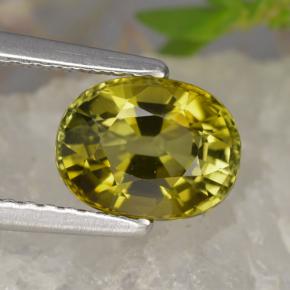 Turmalina verde natural de 1,59 ct, corte óvalo, VVS-VS