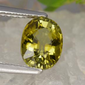 Turmalina verde natural de 1,59 ct, corte óvalo, VVS-VS