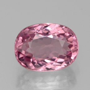 Turmalina rosa natural de 2,63 ct, corte óvalo, VVS-VS