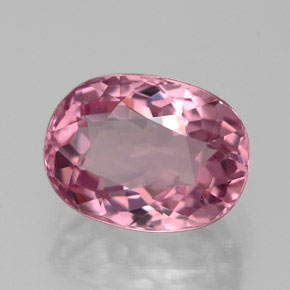 Turmalina rosa natural de 2,63 ct, corte óvalo, VVS-VS