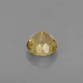 Turmalina amarillo natural de 0,82 ct, corte redondo, VVS