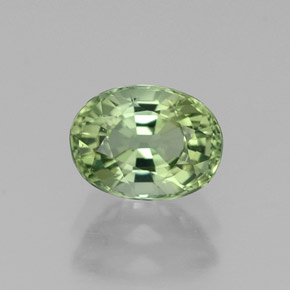 Turmalina verde natural de 1,05 ct, corte óvalo, VVS