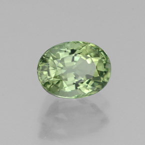 Turmalina verde natural de 1,05 ct, corte óvalo, VVS