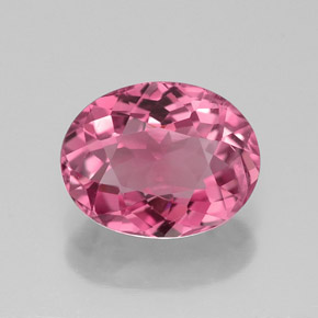 Turmalina rosa natural de 1,46 ct, corte óvalo, VVS-VS