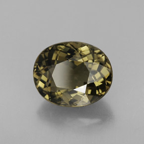 Turmalina verde natural de 3,23 ct, corte óvalo, VVS