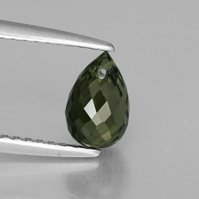 Turmalina verde natural de 1,14 ct, briolette, VS
