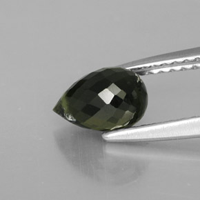 Turmalina verde natural de 1,14 ct, briolette, VS