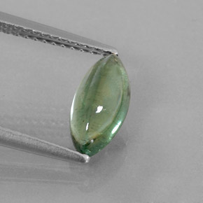 Turmalina verde natural de 1,25 ct, transparente, transparente / translúcido