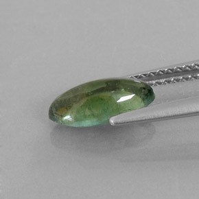 Turmalina verde natural de 1,25 ct, transparente, transparente / translúcido