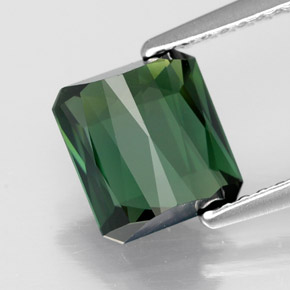 Turmalina verde natural de 2,01 ct, corte esmeralda, VVS-VS