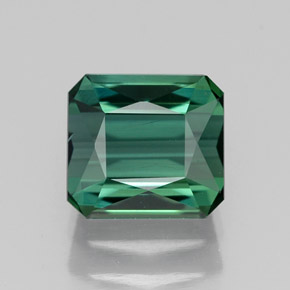 Turmalina verde natural de 1,56 ct, corte esmeralda, VVS-VS