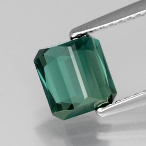 Turmalina verde natural de 1,56 ct, corte esmeralda, VVS-VS