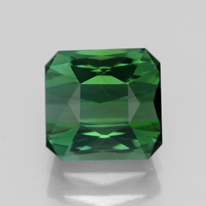 Turmalina verde natural de 1,89 ct, corte esmeralda, VVS-VS