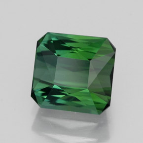 Turmalina verde natural de 1,89 ct, corte esmeralda, VVS-VS