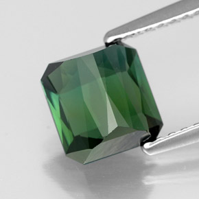 Turmalina verde natural de 1,89 ct, corte esmeralda, VVS-VS
