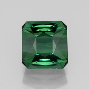 Turmalina verde natural de 1,67 ct, corte esmeralda, VVS-VS