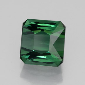 Turmalina verde natural de 1,67 ct, corte esmeralda, VVS-VS