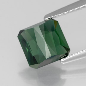 Turmalina verde natural de 1,67 ct, corte esmeralda, VVS-VS