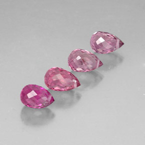 Gemas de turmalina rosa natural de  ct, briolette, VVS-VS
