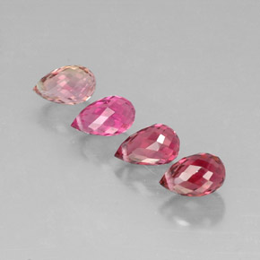 Gemas de turmalina multicolor natural de  ct, briolette, VVS-VS