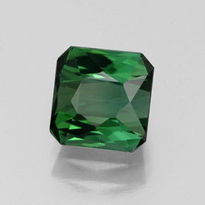 Turmalina verde natural de 1,77 ct, corte esmeralda, VVS
