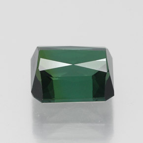 Turmalina verde natural de 1,80 ct, corte esmeralda, VVS