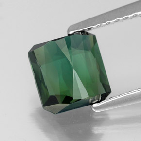 Turmalina verde natural de 1,77 ct, corte esmeralda, VVS