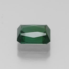 Turmalina verde natural de 1,40 ct, corte esmeralda, VVS