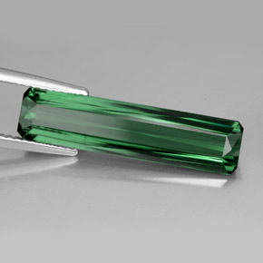 Turmalina verde natural de 5,50 ct, corte esmeralda, VVS-VS