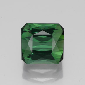Turmalina verde natural de 1,89 ct, corte esmeralda, VVS-VS