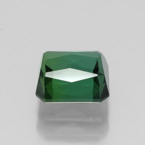 Turmalina verde natural de 1,76 ct, corte esmeralda, VVS-VS