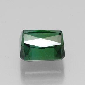 Turmalina verde natural de 2,51 ct, corte esmeralda, VVS