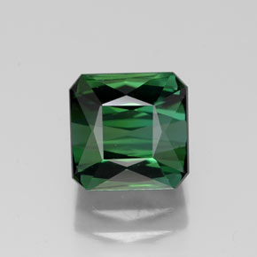 Turmalina verde natural de 2,50 ct, corte esmeralda, VVS