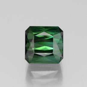 Turmalina verde natural de 2,27 ct, corte esmeralda, VVS