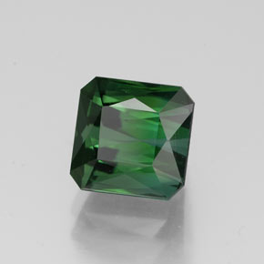Turmalina verde natural de 2,27 ct, corte esmeralda, VVS