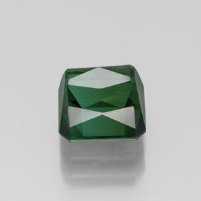 Turmalina verde natural de 2,27 ct, corte esmeralda, VVS