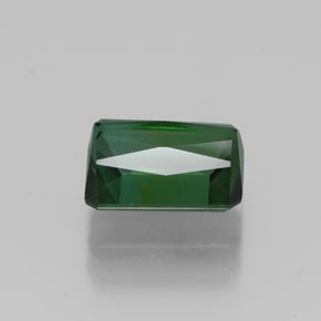 Turmalina verde natural de 1,73 ct, corte esmeralda, VS