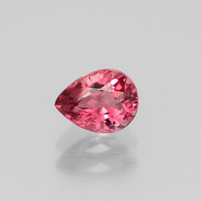 Turmalina rosa natural de 0,60 ct, en forma de pera, VVS-VS