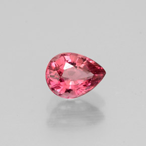Turmalina rosa natural de 0,60 ct, en forma de pera, VVS-VS