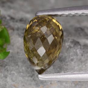 Turmalina multicolor natural de 1,36 ct, briolette, SI