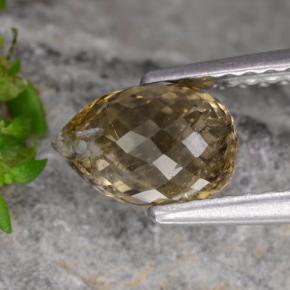 Turmalina multicolor natural de 1,36 ct, briolette, SI