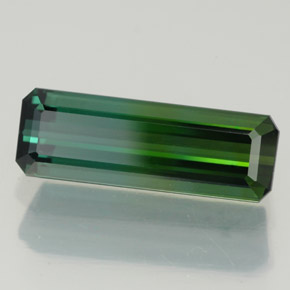 Turmalina verde natural de 3,21 ct, corte esmeralda, VVS