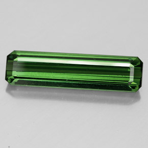 Turmalina verde natural de 3,19 ct, corte esmeralda, VVS