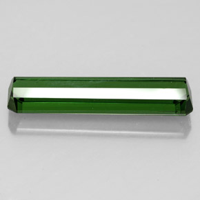 Turmalina verde natural de 3,19 ct, corte esmeralda, VVS