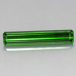 Turmalina verde natural de 5,02 ct, corte esmeralda, VVS