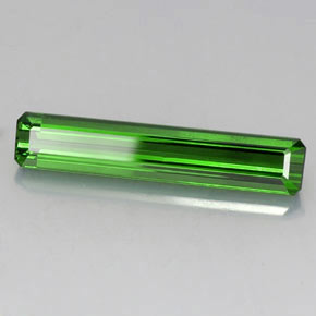 Turmalina verde natural de 5,02 ct, corte esmeralda, VVS