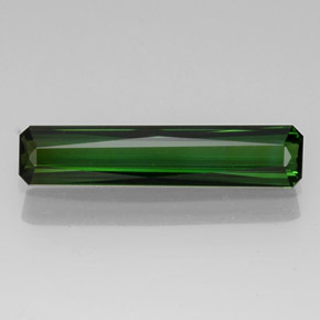 Turmalina verde natural de 5,46 ct, corte esmeralda, VVS